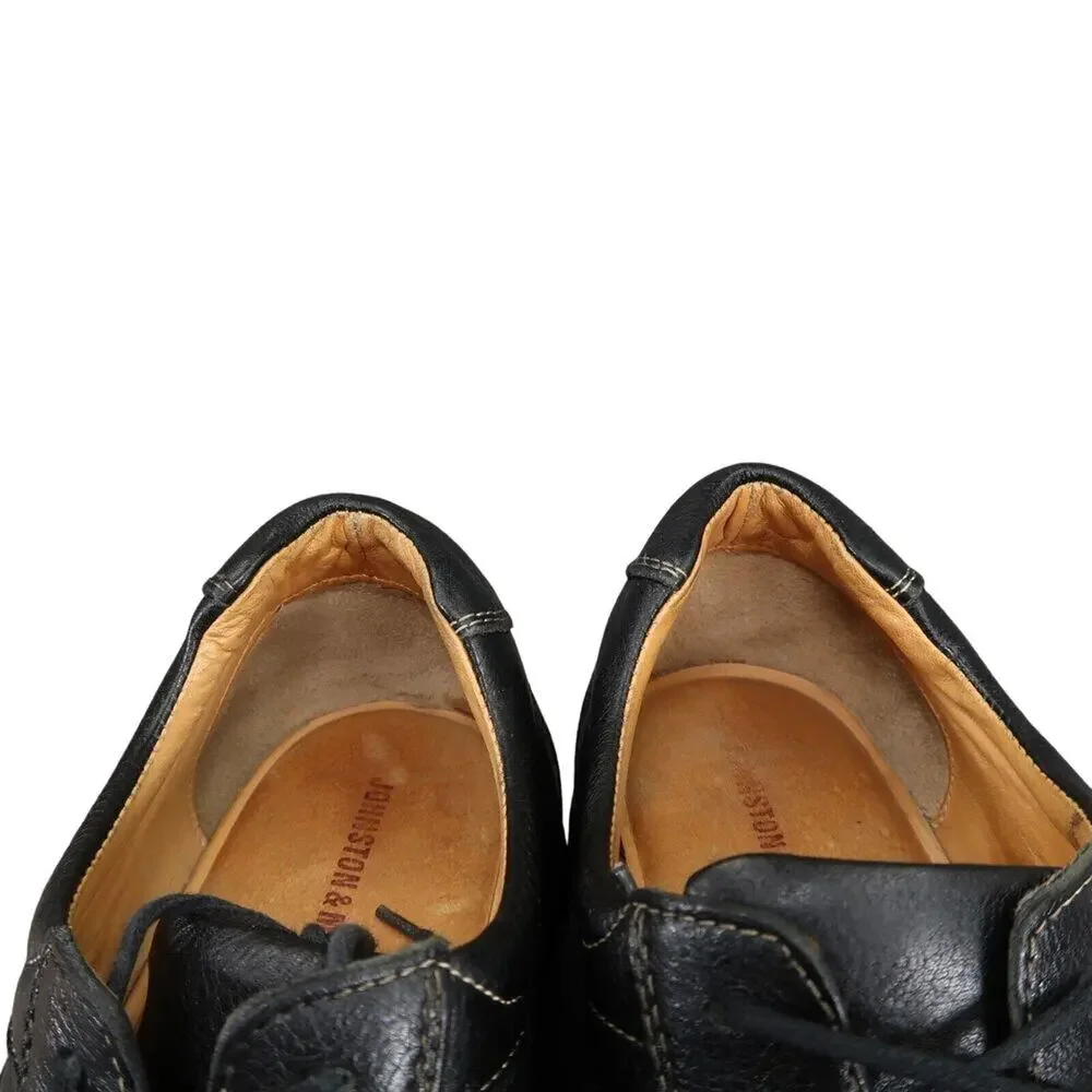 Johnston & Murphy Shoes Men 10 Oxford Leather Shuler Athletic Black Comfort Work